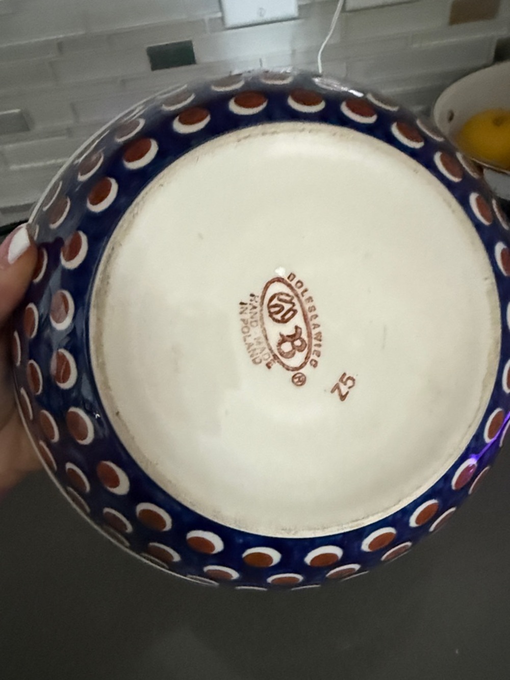 Polish pottery 1 serving bowl boleslawiec - Picture 3 of 3